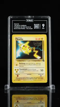 PIKACHU 1999 WOTC POKEMON BLACK STAR PROMOS #4 TAG 9 - Image 1