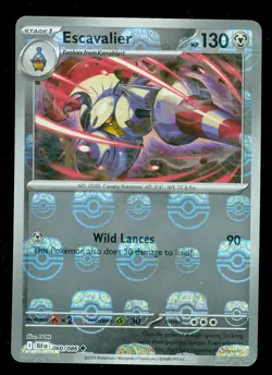 Pokemon ESCAVALIER 060/086 - Black Bolt- Master Ball Pattern - MINT - Image 1