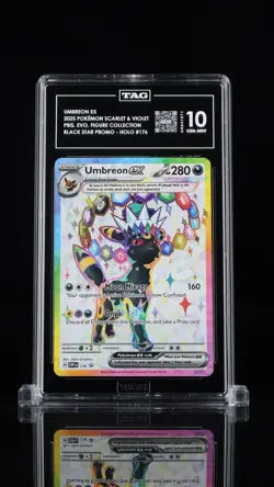 UMBREON EX 2025 POKEMON SCARLET & VIOLET BLACK STAR PROMOS #176 TAG 10 - Image 1