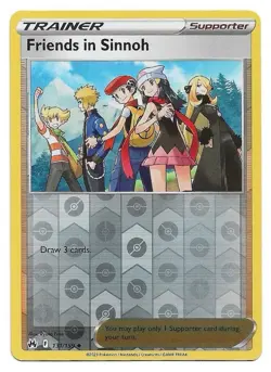 Friends in Sinnoh 131/159 Uncommon Crown Zenith Pokemon Reverse Holo Near Mint - Image 1