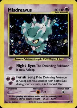 Misdreavus 11/64 Holo Rare Neo Revelation MP - Image 1