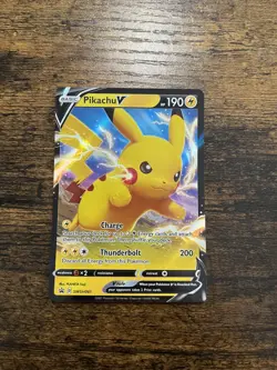 Pikachu V SWSH061 Full Art Promo - 2021 Pokemon Shining Fates NM - Image 1