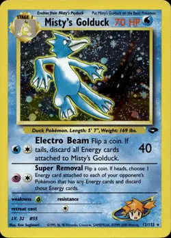Misty's Golduck 12/132 Holo Rare Gym Challenge MP - Image 1