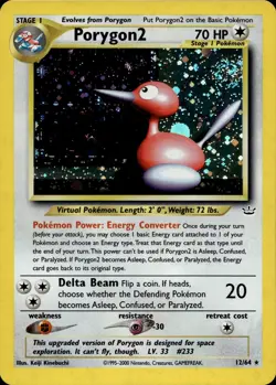 Porygon2 12/64 Holo Rare Neo Revelation LP - Image 1