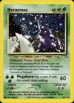 Heracross 6/111 Holo Rare Neo Genesis Multi Item Discount NM - Image 1