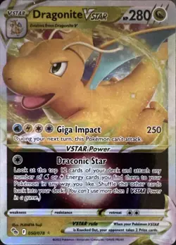 Dragonite VSTAR 050/078 Holo VSTAR Rare Pokemon GO Pokemon Near Mint - Image 1