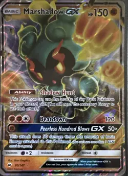Marshadow GX 80/147 Holo GX Rare Burning Shadows Pokemon Near Mint - Image 1