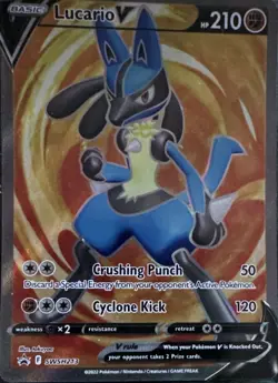 Lucario V SWSH213 Holo Promo Sword & Shield Promo Pokemon Near Mint - Image 1