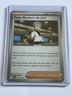 Team Rockets Archer 170 / 182 Pokemon Destined Rivals 2025 Mint - 9.0 + Non Holo - Image 1