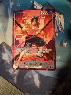 OP16-001 Portgas.D.Ace Leader Alt Art The Time To Battle One Piece TCG English - Image 1