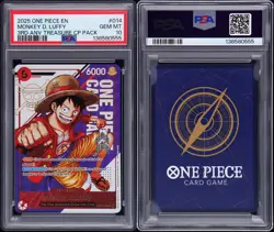 2025 One Piece EN 3rd Anniversary Treasure CP 014 Monkey D. Luffy PSA 10 - Image 3