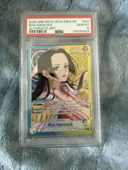 Bandai One Piece Boa Hancock OP14-041 Foil Alternate Art PSA 10 - Image 1