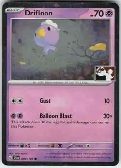 Drifloon 089/198 Common Prize Pack Series Cards Pokemon Holo Near Mint - Image 1
