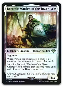 Boromir, Warden of the Tower #4 (Foil) (NM) Prerelease Cards PRE Magic MTG - Image 1