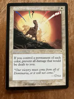 1X NM MTG Magic The Gathering Spirit of Resistance Invasion Rare Card - Image 1
