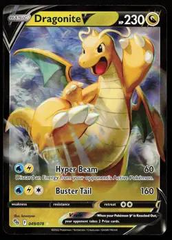 Dragonite V 049/078 Holo Pokemon GO Pokemon Card - Image 1