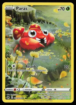 Paras GG32/GG70 Holo Crown Zenith Galarian Gallery Pokemon Card - Image 1