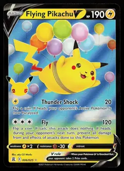 Flying Pikachu V 006/025 Holo Celebrations Pokemon Card - Image 1