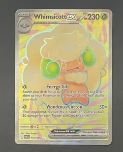 Pokemon Card Whimsicott EX 157/086 White Flare - Near Mint - Image 1