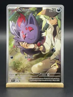 Pokemon TCG N's Zorua SVP 189 Journey Together ETB Black Star Promo Card - NM - Image 1