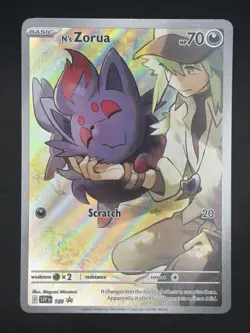 Pokemon TCG N's Zorua SVP 189 Journey Together ETB Black Star Promo Card - NM - Image 3