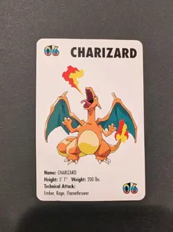 Vintage 1998 KFC Pokemon Charizard Card (Ungraded) - Image 1