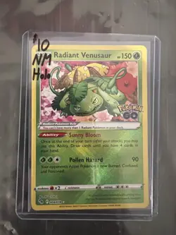 Pokemon Go Radiant Venusaur Holo TCG Card 004/078 NM Condition - Image 1