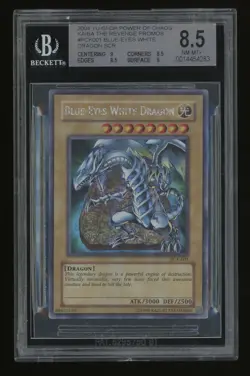 BLUE EYES WHITE DRAGON 2004 YUGIOH POC Kaiba The Revenge PCK-001 Card BGS 8.5 - Image 1