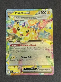 Pikachu ex 057/191 : Double Rare - Sv08 Surging Sparks Full Art Holo 200 HP - Image 1