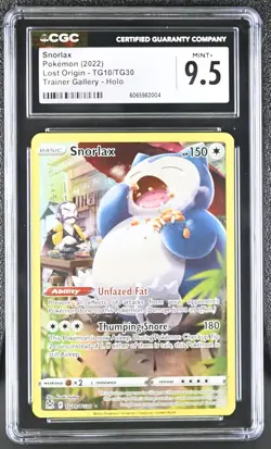 Snorlax Pokemon TCG Lost Origin Full Art Ultra Rare CGC 9.5 - Image 1