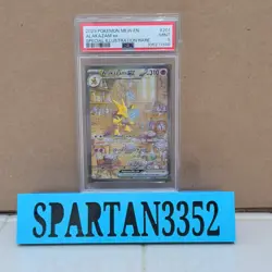 PSA 9 2023 Pokemon Alakazam ex 201/165 SV 151 SIR Holo English - Image 1