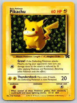 Pikachu 1 Promo Wizards Black Star Promos Pokemon NM - Image 1