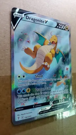Dragonite v Alternate Full Art Evolving Skies 192/203 Ultra Rare Pokemon TCG - Image 3