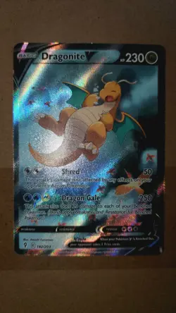 Dragonite v Alternate Full Art Evolving Skies 192/203 Ultra Rare Pokemon TCG - Image 4