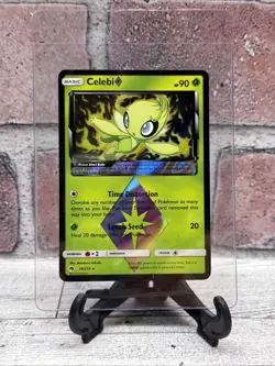 Pokemon 2018 Sun and Moon Lost Thunder Celebi 19/214 [Prism Star] Holo Rare LP - Image 1