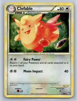 2011 Pokemon Call of Legends Clefable #1/95 Holo - Image 1