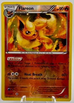 2015 Pokemon Ancient Origins Flareon 13/98 Reverse Holo TCG EN Near Mint - Image 1
