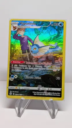 Full Art - Vaporeon Pokemon Sword & Shield Brilliant Stars Trainer Gallery #TG02 - Image 1