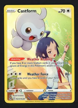 Castform TG11/TG30 Lost Origin Ultra Rare Pokemon TCG - Image 1