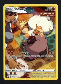 Rockruff TG07/TG30 Silver Tempest Ultra Rare Pokemon TCG - Image 1