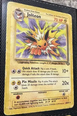 Jolteon 20/64 Jungle Unlimited Pokemon TCG 1999 HP - Image 1