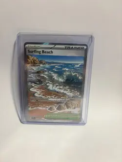 2026 Pokemon TCG ME04 Chaos Rising Surfing Beach 114/086 Stadium Trainer Holo NM - Image 1