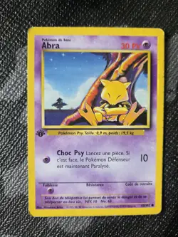 Pokemon French 1st Edition Abra Base Set #043/102 - Image 1