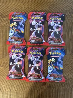 Pokemon TCG Scarlet & Violet Destined Rivals Sealed Booster Pack Lot 6 English - Image 1