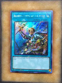 Yugioh Reinforcement of the Army RA01-EN051 Platinum Secret Rare 1st Ed NM - Image 1