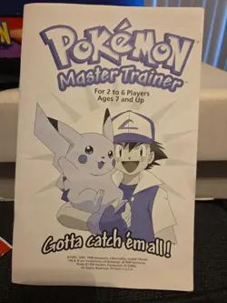 1998 Pokemon Master Trainer Board Game Instruction Booklet 1st Edition - Image 1