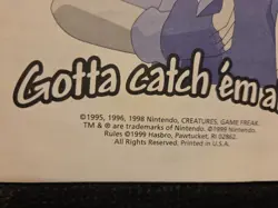 1998 Pokemon Master Trainer Board Game Instruction Booklet 1st Edition - Image 2