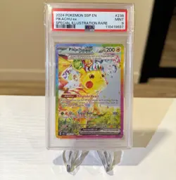2024 PIKACHU EX POKEMON SSP EN-SURGING SPARKS SPECIAL ILLUSTRATION RARE PSA 9 🔥 - Image 1