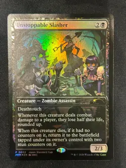 MTG Foil Unstoppable Slasher MTG Japan Standard Cup PROMO Anime Artwork ENGLISH - Image 1