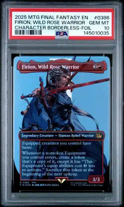 2025 MTG FINAL FANTASY #0386 FIRION, WILD ROSE WARRIOR PSA 10 - Image 1